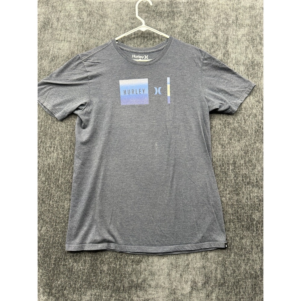 Hurley Everyday Halfer Gradient T Shirt Mens Medium Heather Gray Cotton Graphic